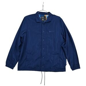NWT Ethika Coach Jacket Mens Large Navy Blue New Graphic Mesh Lining